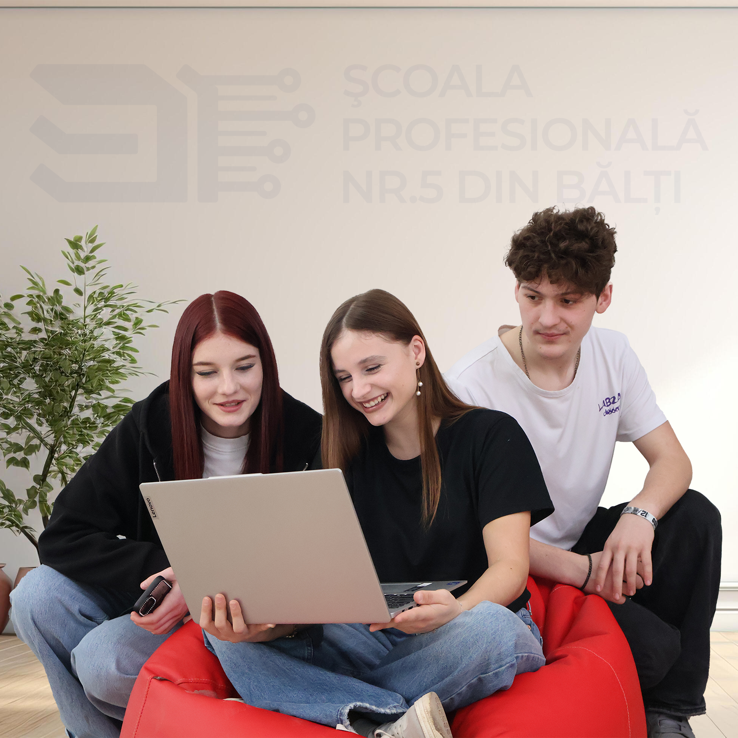 Students at Professional School No. 5 from Balti